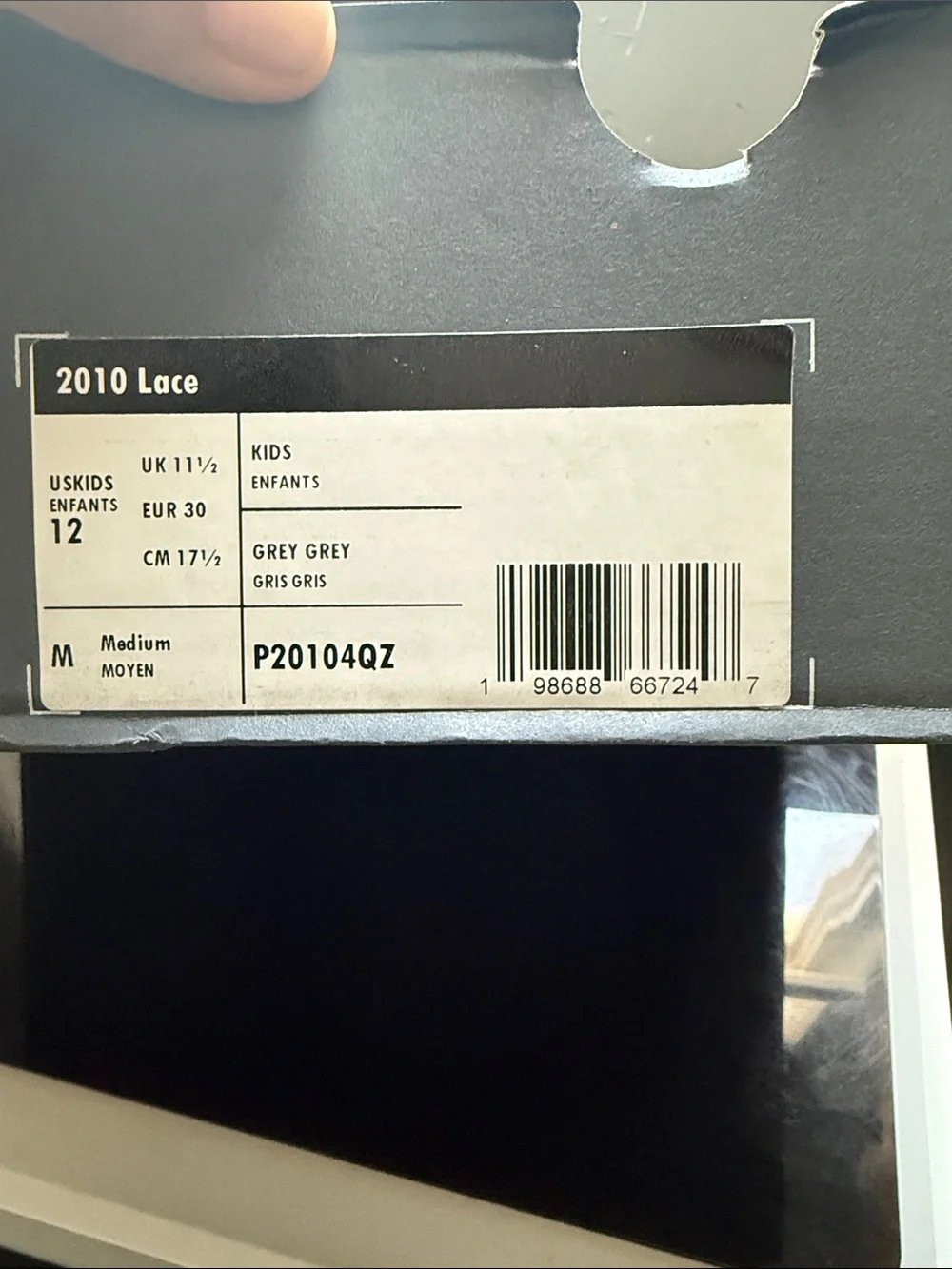 New Balance Kids Light Gray and White Athletic Sneakers